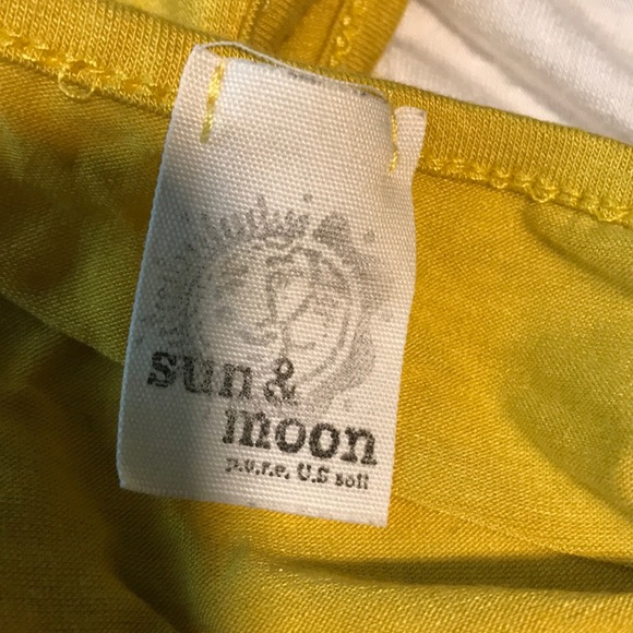 SUN & MOON Striped Color Block Cold Shoulder Tee - Picture 4 of 4